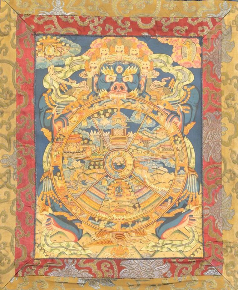 Az élet kereke thangka