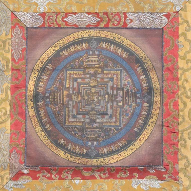 Kálacsakra mandala antikolt thangka
