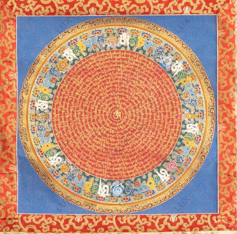 OM MANI PEME HUNG thangka