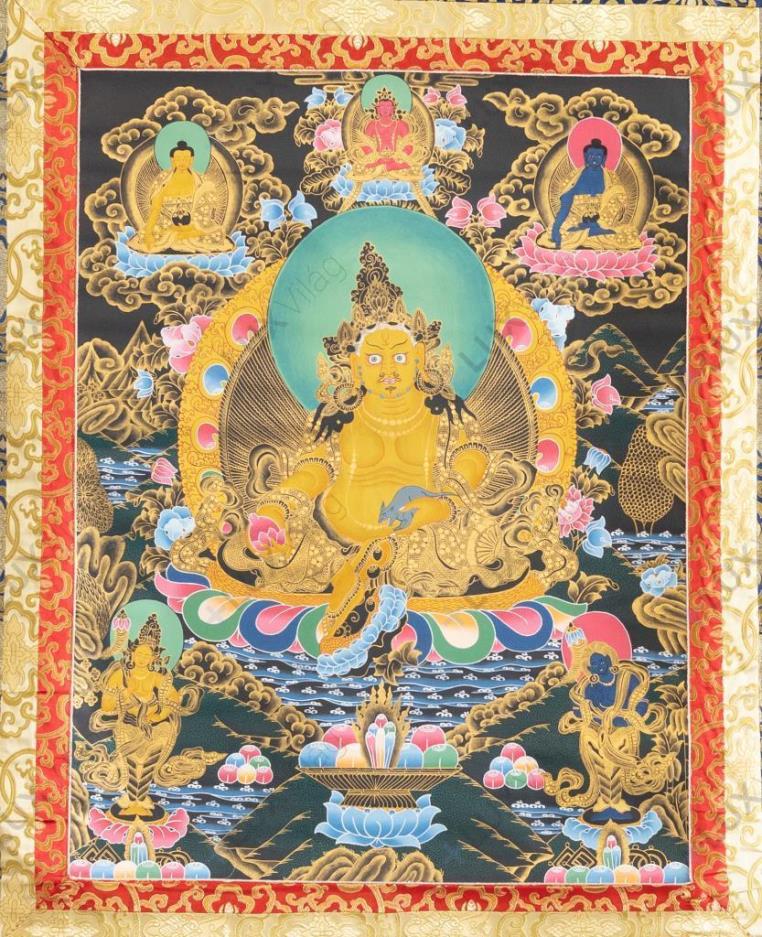Sárga Dzambala thangka