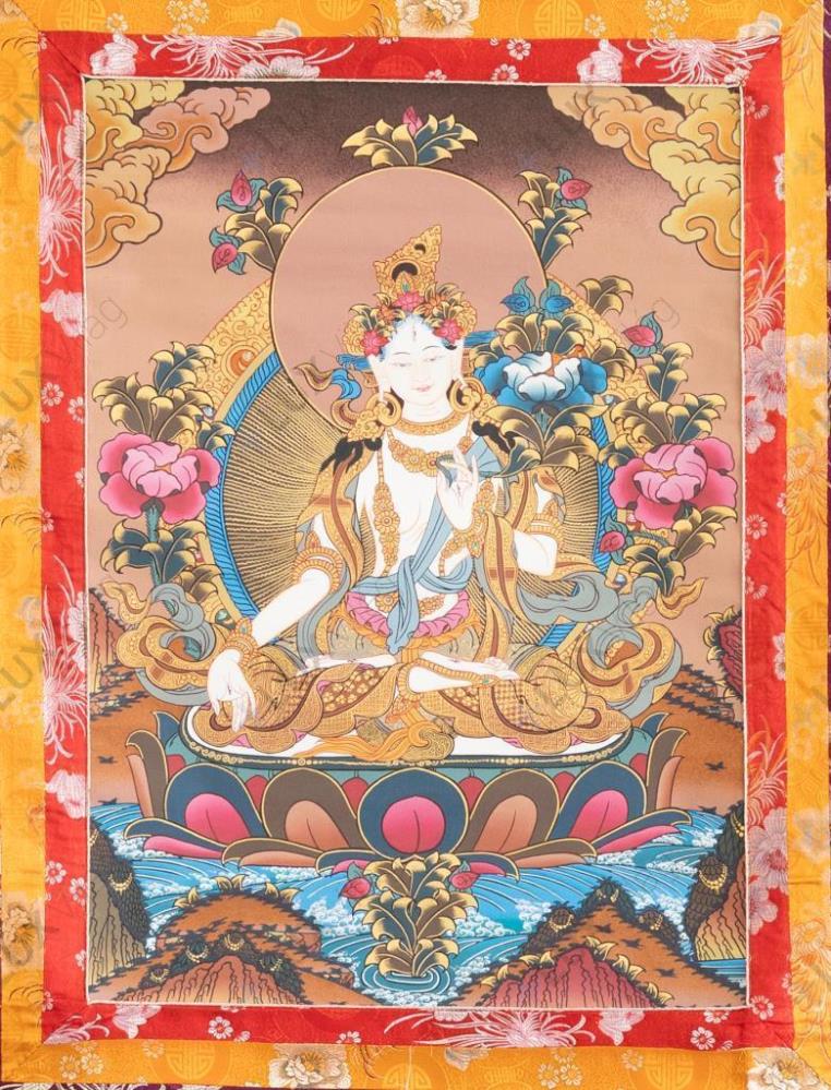 Fehér Tara thangka
