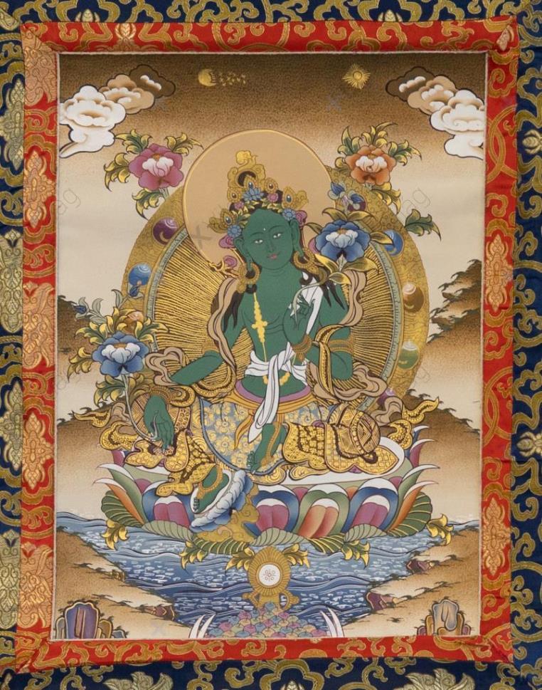 Zöld Tara thangka