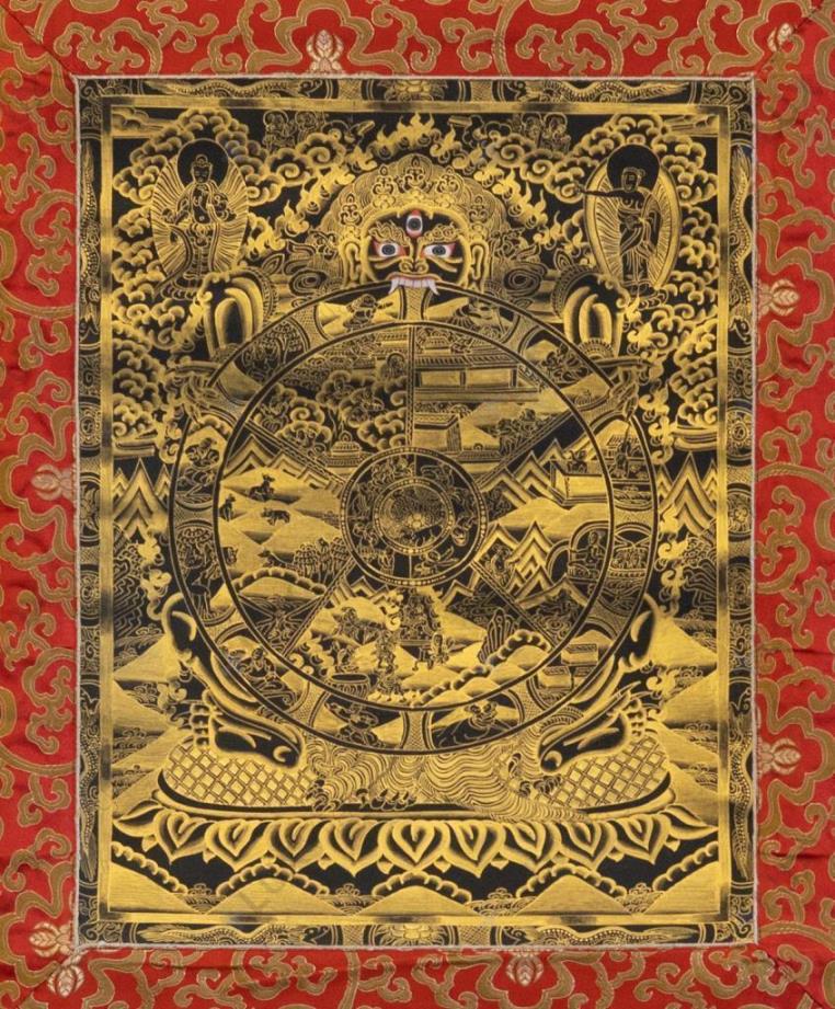 Az élet kereke thangka