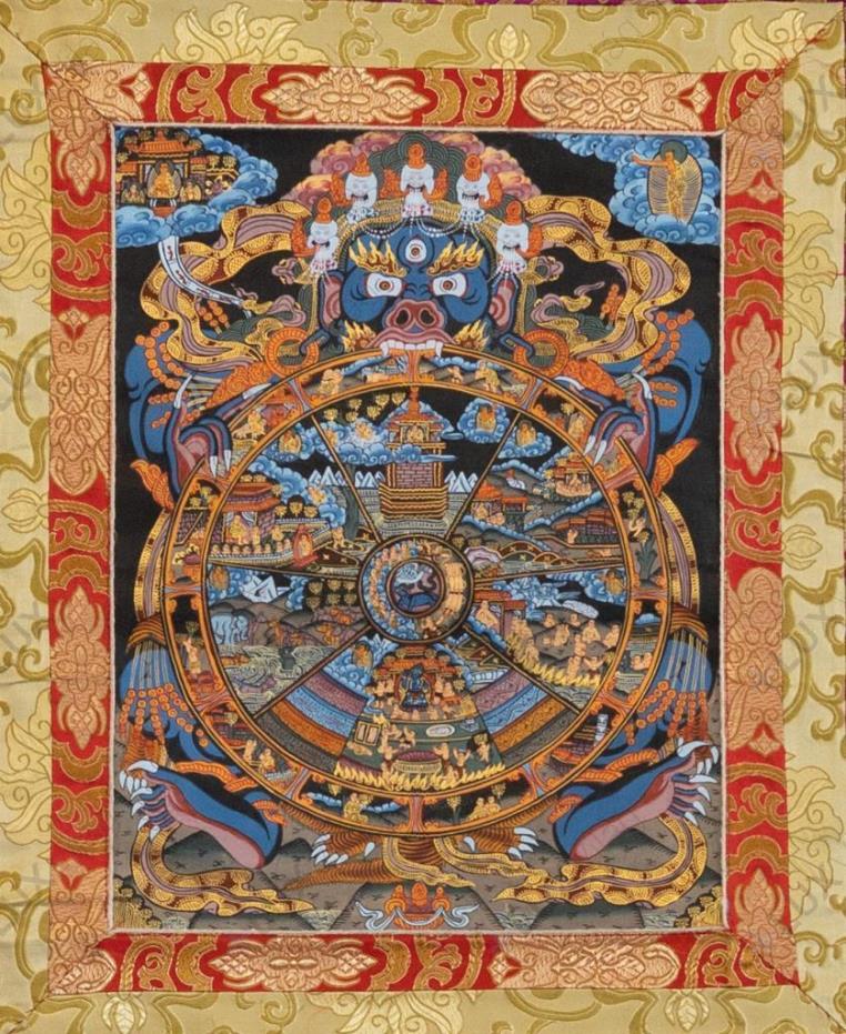 Az élet kereke thangka