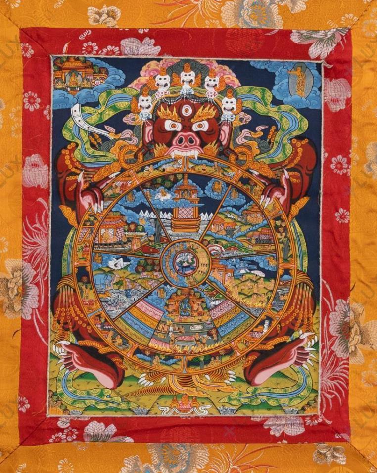 Az élet kereke thangka