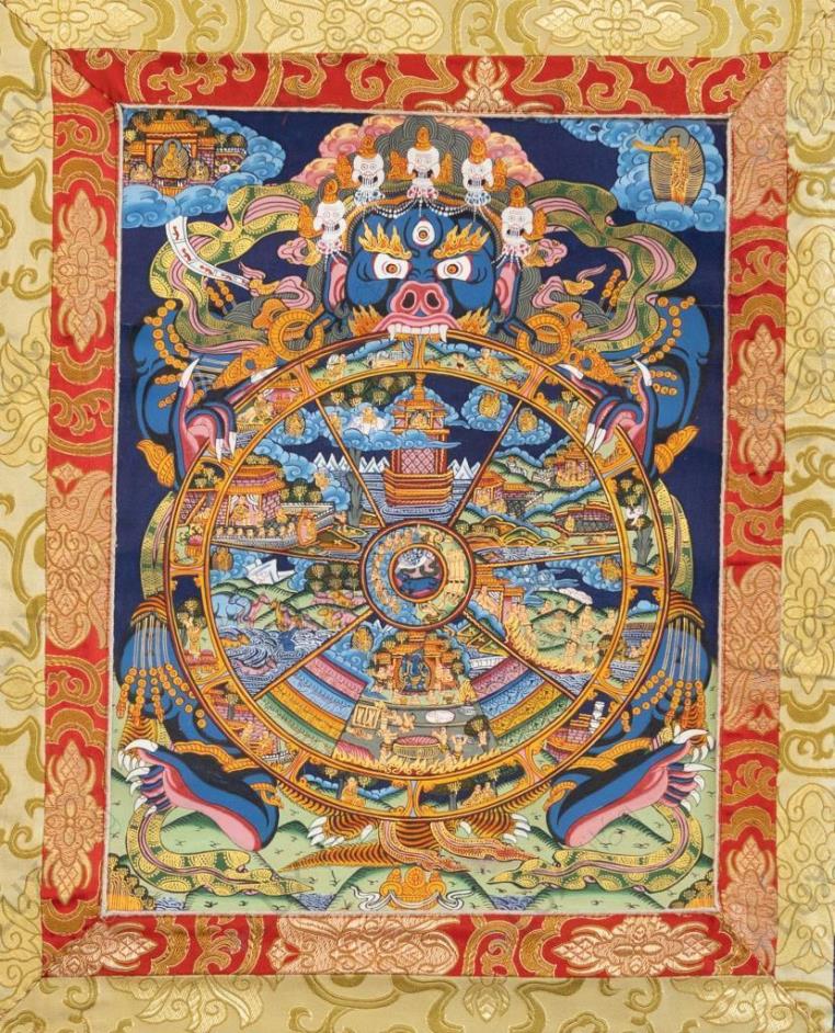 Az élet kereke thangka