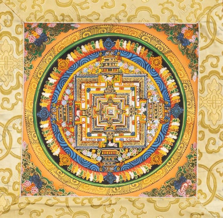 Kálacsakra mandala thangka