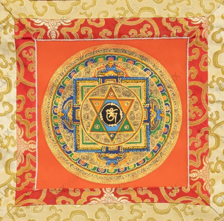 OM mandala thangka