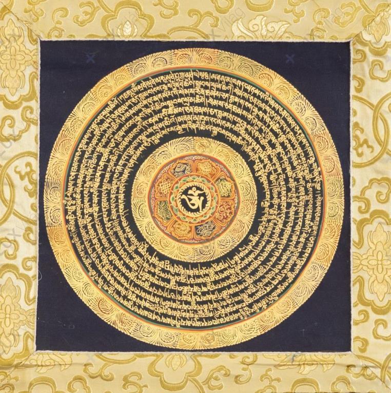 OM MANI PEME HUNG thangka