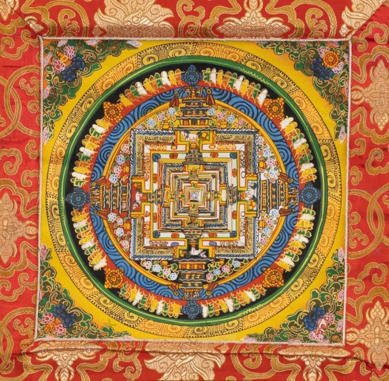 Kálacsakra mandala thangka