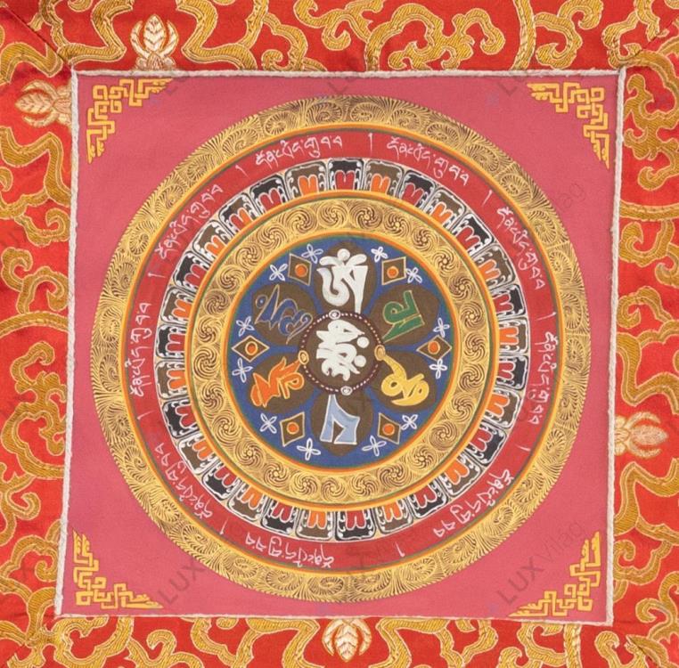 OM MANI PEME HUNG thangka