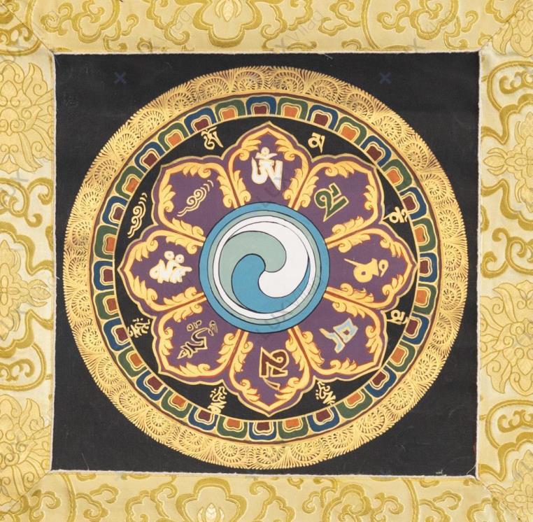OM MANI PEME HUNG thangka