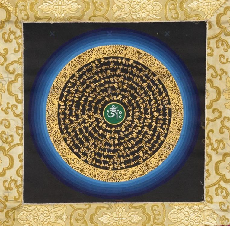 OM MANI PEME HUNG thangka