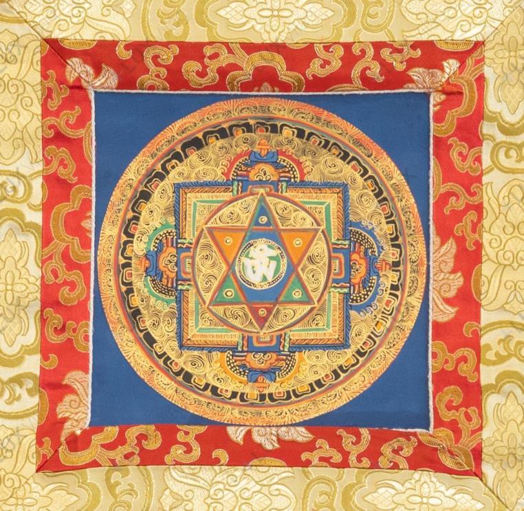 OM mandala thangka