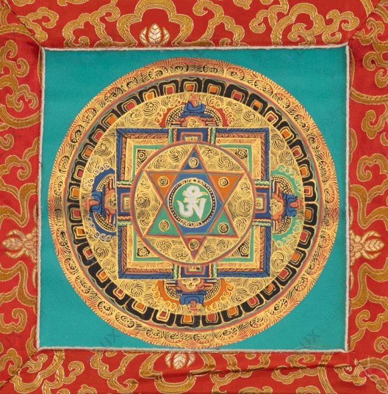 OM mandala thangka