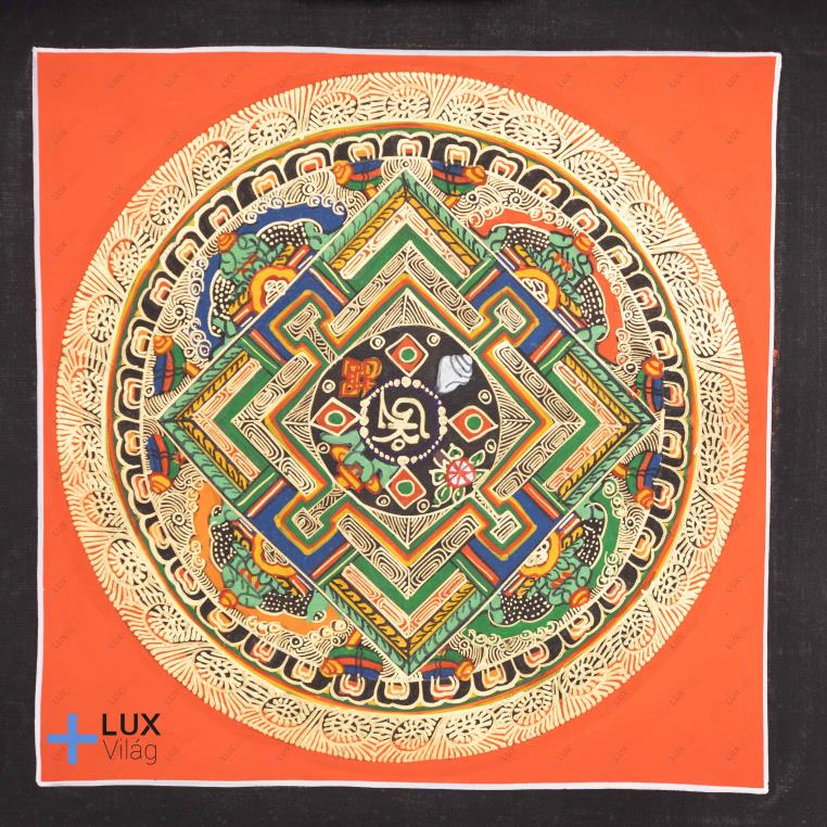 OM MANI PADME HUNG mandala thangkakép