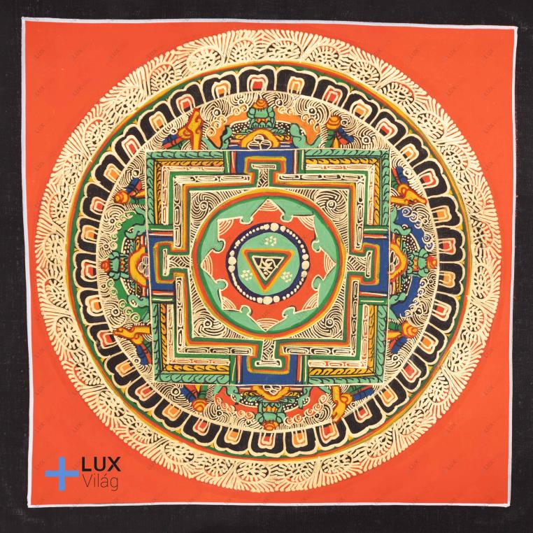OM MANI PADME HUNG mandala thangkakép