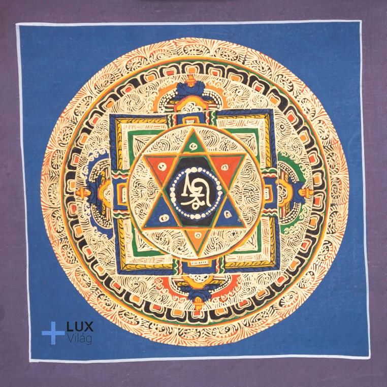 OM MANI PADME HUNG mandala thangkakép