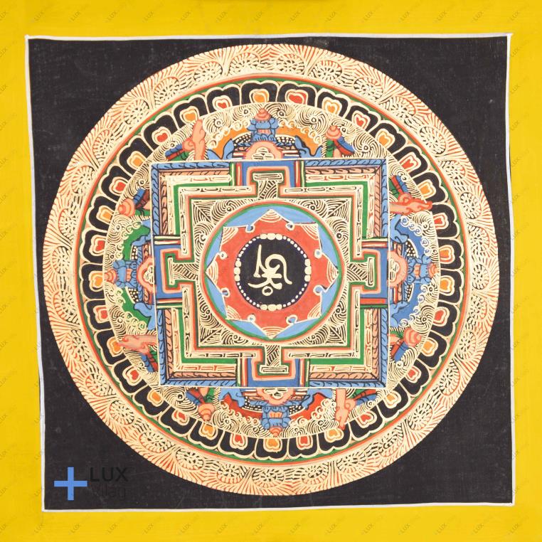 OM MANI PADME HUNG mandala thangkakép
