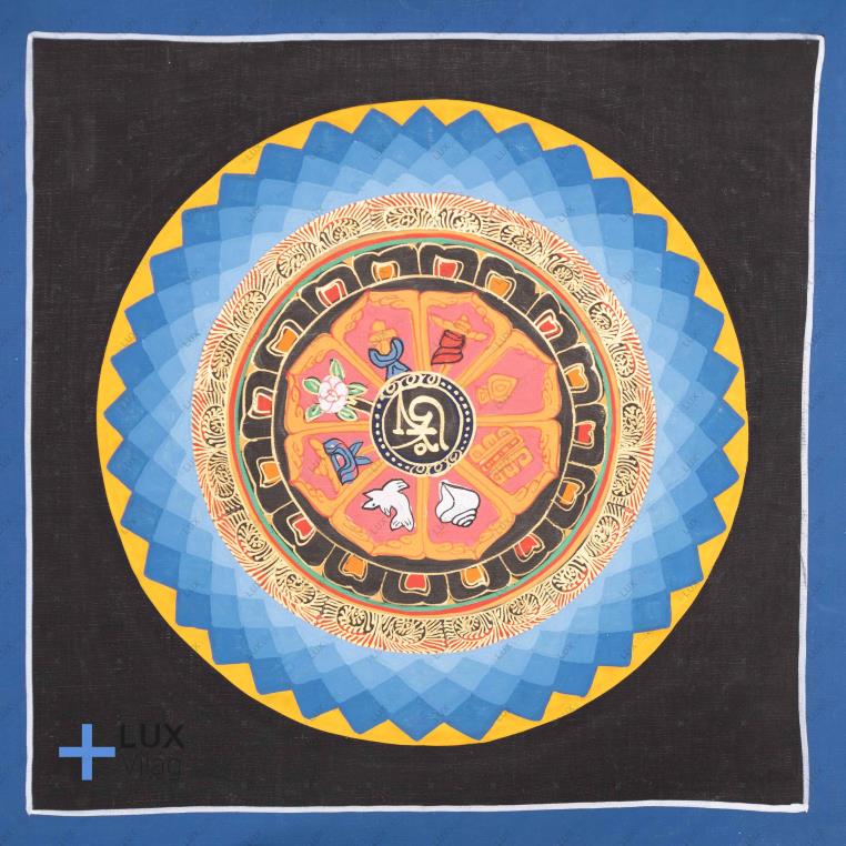 OM MANI PADME HUNG mandala thangkakép