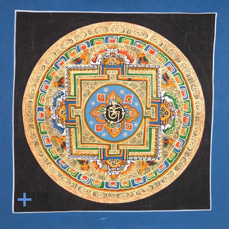 OM MANI PADME HUNG mandala thangkakép