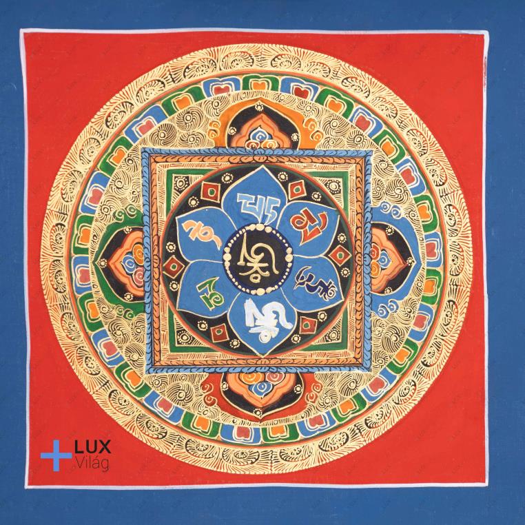 OM MANI PADME HUNG mandala thangkakép