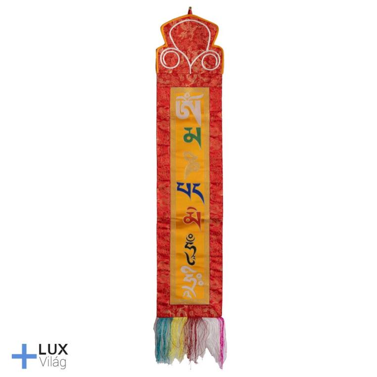 OM MANI PADME HUNG HRI textil falidísz