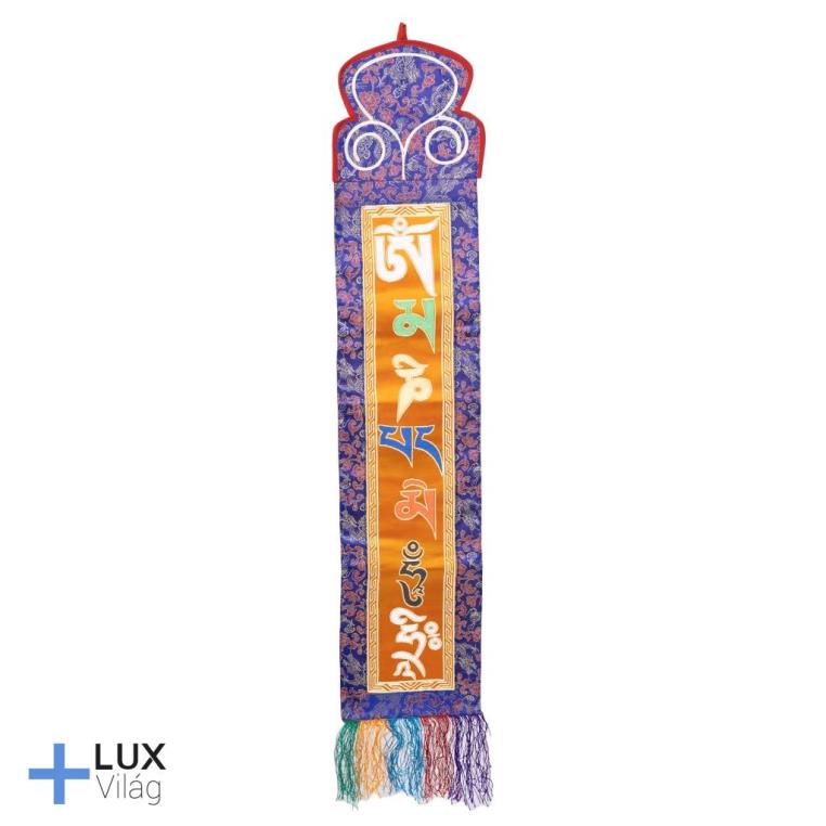 OM MANI PADME HUNG HRI textil falidísz